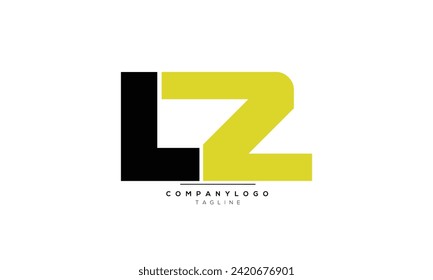 Letras alfabéticas Iniciales Logotipo Monograma LZ, LZ INITIAL, letra LZ