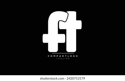 Alphabet letters Initials Monogram logo FT,FT  INITIAL,FT letter
