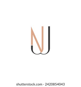 Alphabet letters Initials Monogram logo NW WN
