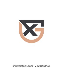 Alphabet letters Initials Monogram logo GX, XG, G and X