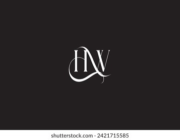 Alphabet letters Initials Monogram logo hw, wh, h and w