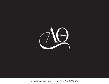 Alphabet letters Initials Monogram logo AO, AO INITIAL, AO letter, AD initials