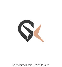 Letras alfabéticas Iniciales Logotipo Monograma GX, XG, G y X