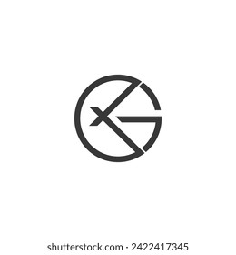 Alphabet Buchstaben Initial Monogram Logo GX XG
