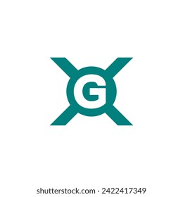 Alphabet letters Initials Monogram logo GX XG