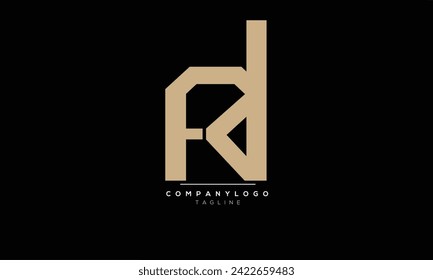 Alphabet letters Initial Monogram Logo FD, FD INITIAL, FD-Brief