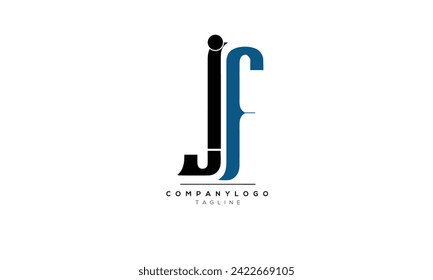 Alphabet letters Initials Monogram logo JF, JF INITIAL, JF letter
