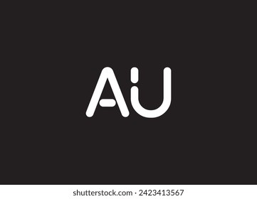 Alphabet letters Initials Monogram logo AU, UA, A and U