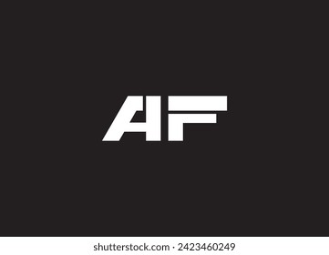 Letras de alfabeto o iniciales. Logotipo de monograma AF, FA, A y F