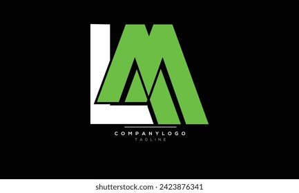 Alphabet letters Initials Monogram logo LM, LM INITIAL, LM letter