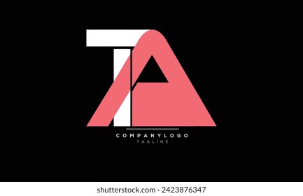 Alphabet letters Initials Monogram logo TA, TA INITIAL, TA letter