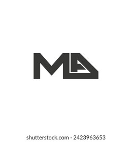 Alphabet letters Initials Monogram logo AM, MA, A and M