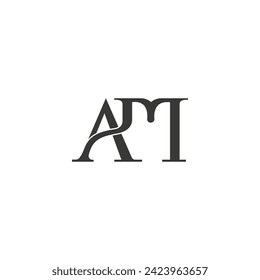 Alphabet letters Initials Monogram logo AM, MA, A and M