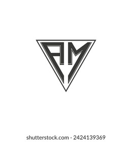Alphabet letters Initials Monogram logo AM, MA, A and M