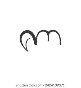 Alphabet letters Initials Monogram logo AM, MA, A and M