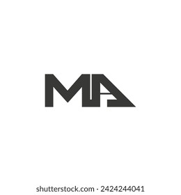 Buchstaben Buchstaben Initialen Monogramm Logo AM, MA, A und M
