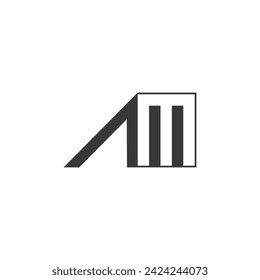 Alphabet letters Initials Monogram logo AM, MA, A and M