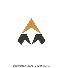 Alphabet letters Initials Monogram logo AM MA
