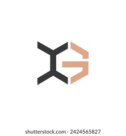 Letras del alfabeto Iniciales Monograma logo GX XG