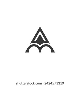 Alphabet letters Initials Monogram logo AM MA