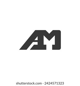 Alphabet letters Initials Monogram logo AM, MA, A and M