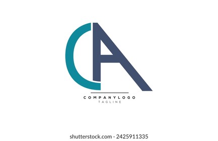 Alphabet letters Initials Monogram logo CA, CA INITIAL, CA letter
