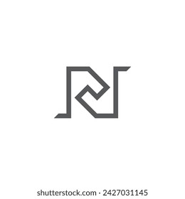 Alphabet letters Initials Monogram logo ZN, NZ, Z and N