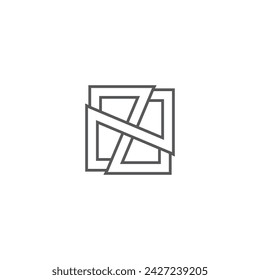 Letras del alfabeto Iniciales Monograma logo ZN, NZ, Z y N