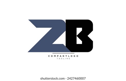 Alphabet letters Initials Monogram logo ZB, ZB INITIAL, ZB letter