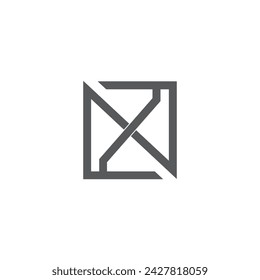 Letras del alfabeto Iniciales Monograma logo ZN, NZ, Z y N