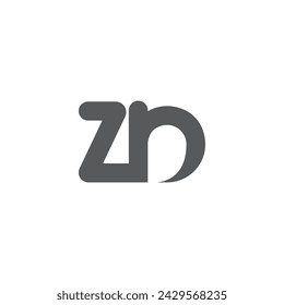 Alphabet letters Initials Monogram logo ZN, NZ, Z and N