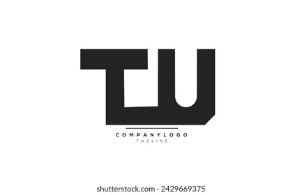 Buchstaben Initialen Monogramm Logo TU, TU INITIAL, TU Buchstabe