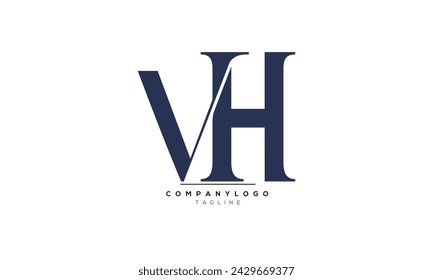 Alphabet letters Initials Monogram logo VH, VH INITIAL, VH letter