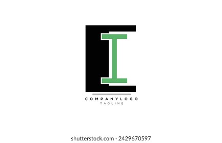 Alphabet letters Initials Monogram logo CI, CI INITIAL, CI letter