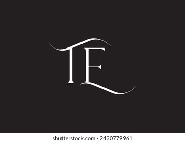 Alphabet letters Initials Monogram logo TE, ET, T and E, Alphabet Letters TE minimalist logo design 