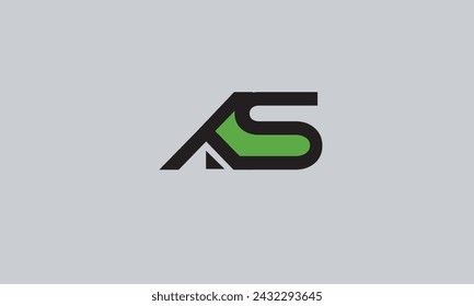Alphabet Buchstaben Initialen Monogram Logo, AS, A und S, Alphabet Letters SA minimalistisches Logo-Design in einer einfachen, aber eleganten Schriftart, Einzigartige moderne kreative, minimale kreisförmige Modemarken