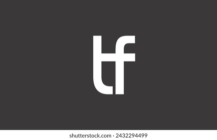 Alphabet letters Initials Monogram logo, TF, F and T, Alphabet Letters TF minimalist logo design in a simple yet elegant font, Unique modern creative minimal circular shaped fashion brands