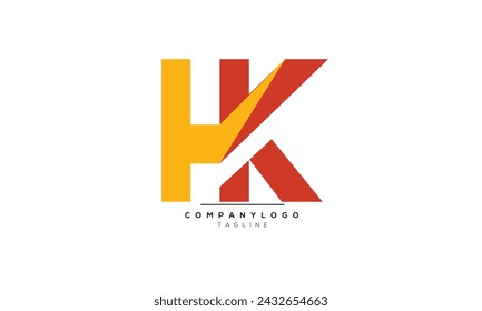 Buchstaben Initialen Monogramm Logo HK, HK INITIAL, HK Letter