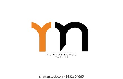Letras del alfabeto Iniciales Monograma logo RN, RN INITIAL, RN letra