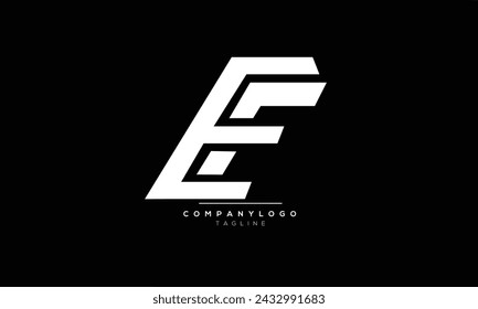 Alphabet letters Initials Monogram logo EF,EF  INITIAL,EF letter