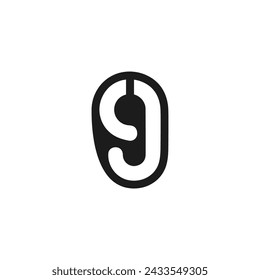 Letras del alfabeto Iniciales Monograma logo JC, CJ, J y C