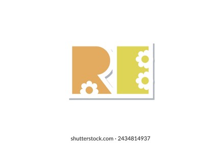 Alphabet letters Initials Monogram logo, re, E and R, Alphabet Letters RE minimalist logo design in a simple yet elegant font, Unique modern creative minimal circular shaped fashion brands