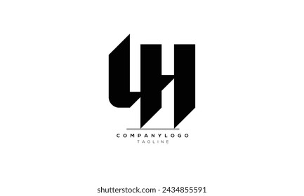 Alphabet letters Initials Monogram logo LH, LH INITIAL, LH letter