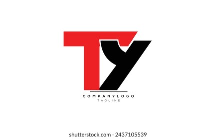 Letras del alfabeto Iniciales Monograma logo TY, TY INITIAL, TY letra