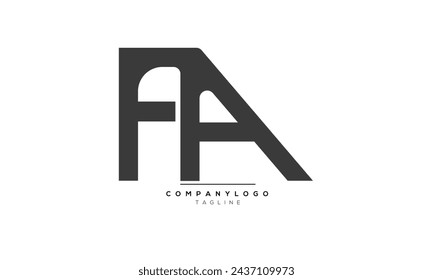 Letras del alfabeto Iniciales Monograma logo FA, FA INITIAL, FA letra