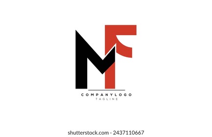 Alphabet letters Initials Monogram logo MF, MF INITIAL, MF letter