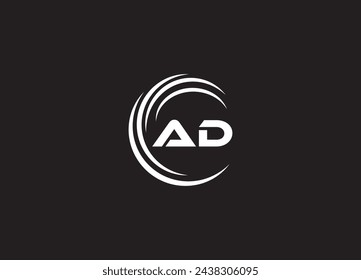 Alphabet letters Initials Monogram logo AD,