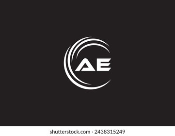 Buchstaben Initialen Monogramm Logo AE.