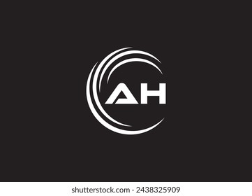 Alphabet letters Initials Monogram logo AH.