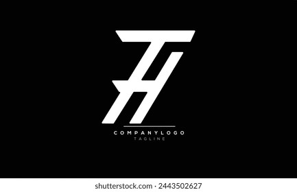 Alphabet letters Initials Monogram logo TH, TH INITIAL, TH letter